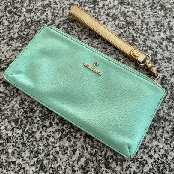 Spartina 449 Handbags - Rare Vintage Early 2010 Spartina Travel Chic Pastel Coastal Purse Wristlet Cluch
